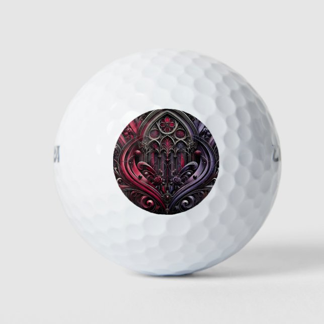 Gothic Elegance Golf Ball Set (Front)