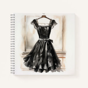 Gothic Elegance: Little Black Dress LBD Blank Notebook