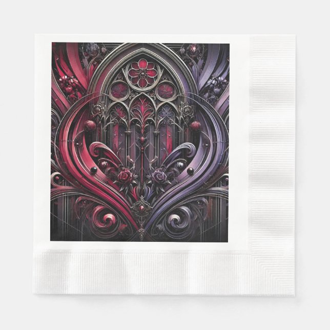 Gothic Elegance Paper Napkins (Front)