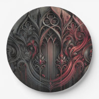 Gothic Elegance Paper Plate