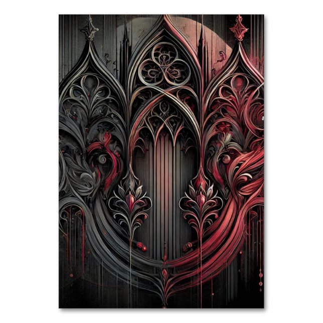 Gothic Elegance Table Card (Front)