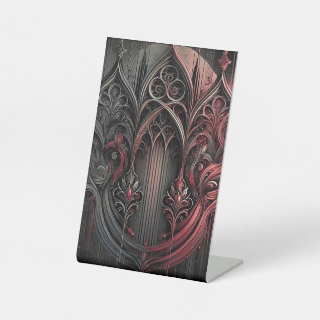 Gothic Elegance Table Tent Sign (Front)
