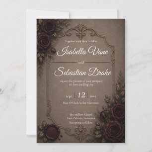 Gothic Elegance Wedding Invitation