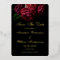 Gothic Elegant Floral Black Gold Save The Date