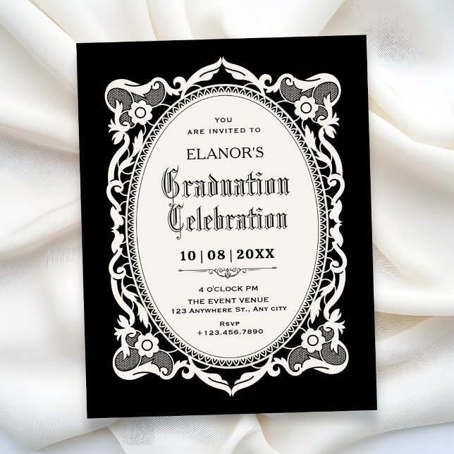 Gothic elegant graduation invitation (Creator Uploaded)