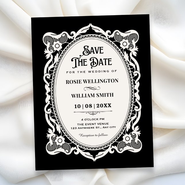 Gothic elegant wedding save the date (Creator Uploaded)