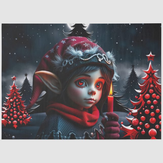 Gothic elf magic under the full moon.  tissue paper (Front)