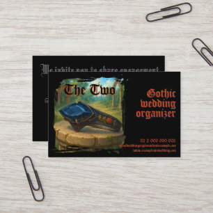 Gothic engagement gift business card