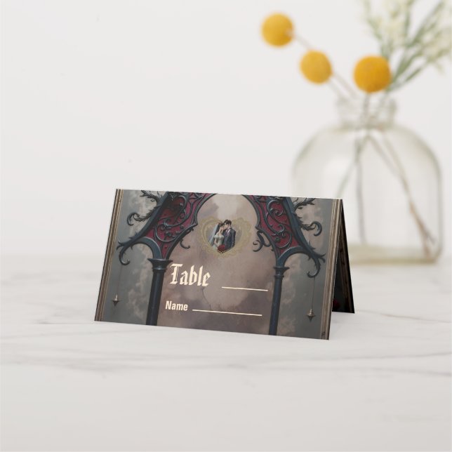 Gothic Eternal Love  Place Card (Front)