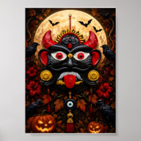 Gothic Evil Eye Halloween Drishti Bommai Folk Art