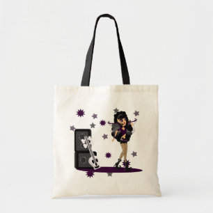 Gothic Faerie with Skull Guitar Tote Bag