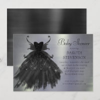 Gothic Fairy Black Gown | Vampy Goth Glam Sheen