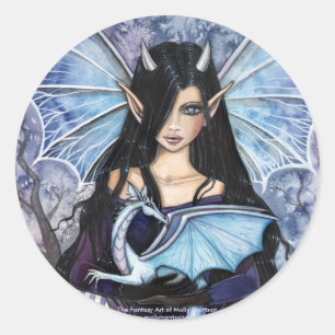 Gothic Fairy Dragon Stickers by Molly Harrison