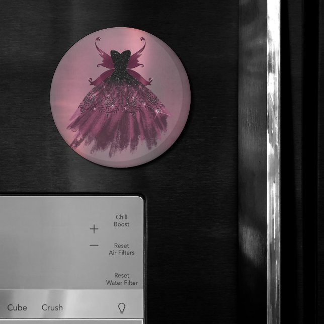 Gothic Fairy Fuchsia Gown | Punk Rock Pink Magenta Magnet (Creator Uploaded)