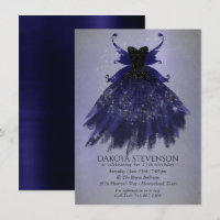 Gothic Fairy Indigo Gown | Deep Royal Purple Sheen