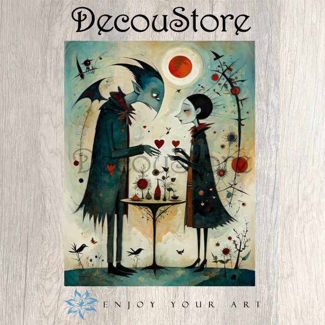 Gothic Fairy Tale Couple Decoupage Tissue Paper (Creator Uploaded)