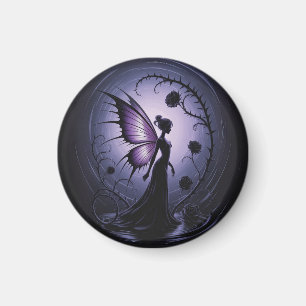 Gothic Fairy with Black Roses - Dark and E Phantas Magnet