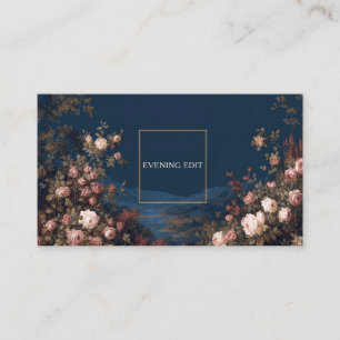 Gothic Fairytale Moody Floral Vintage Painting Business Card