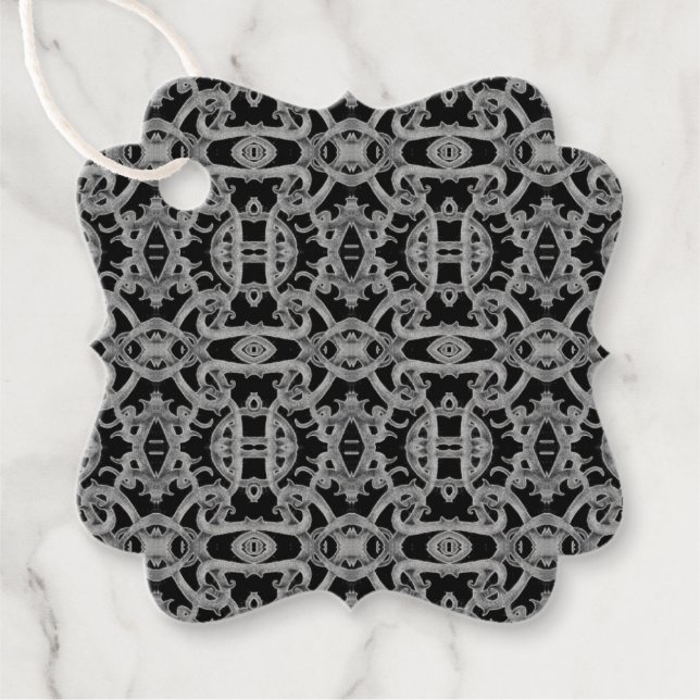 GOTHIC Fancy Square Gift Tags (Front)