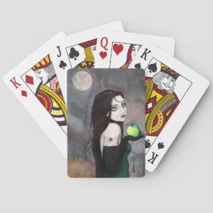 Gothic Fantasy Art Woman with Apple Playing Cards