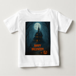 Gothic Fantasy   Haunted Castle & Misty Moonlight  Baby T-Shirt