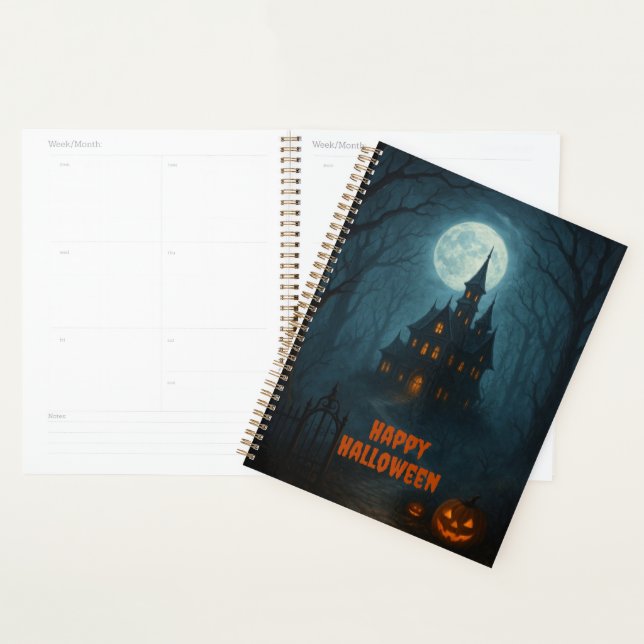 Gothic Fantasy | Haunted Castle & Misty Moonlight  Planner (Display)