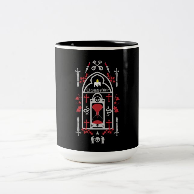Gothic Fashion Style Two-Tone Coffee Mug (Center)