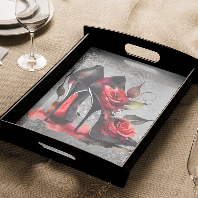 Gothic Fashionista Red Bottom Stilettos with Roses Tissue Paper (Creator Uploaded)