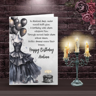 Gothic Female Birthday Card