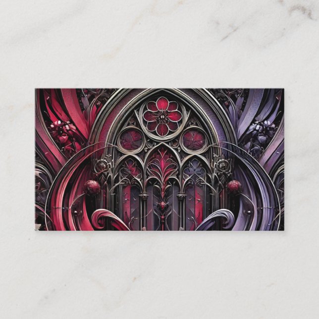 Gothic Floral Business Card (Front)