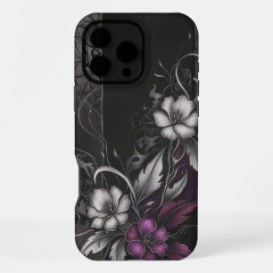 Gothic Floral Dark Bloom Design iPhone 16 Pro Max Case