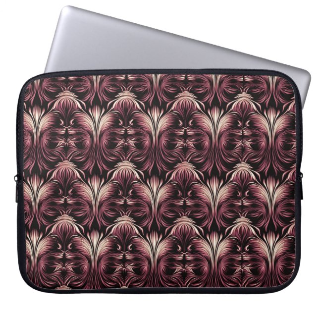 Gothic Floral Elegance Laptop Sleeve (Front)