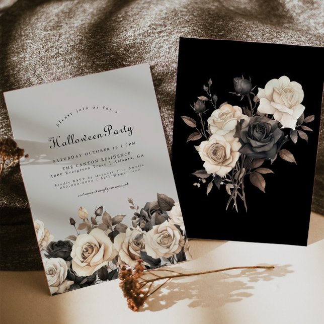 Gothic Floral Halloween Invitation (Creator Uploaded)