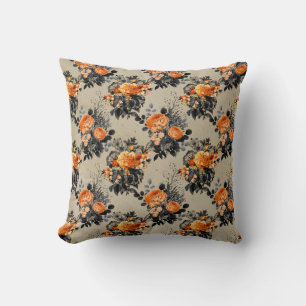 Gothic Floral Halloween Theme Two Sided Print Cushion