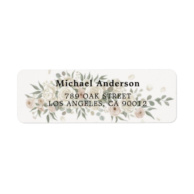 Gothic Floral Return Address Label (Front)