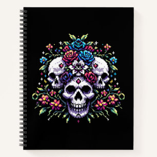 Gothic Floral Skull: Elegance in Art Notebook