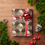 Gothic Floral Skull & Poinsettia Christmas Pattern Wrapping Paper<br><div class="desc">Wrap up happiness one gift at a time with this gothic floral skull and poinsettia flowers wrapping paper perfect for this holiday season! Be Sure to visit the Wrap Happy store for more unique and lovely gift wrapping ideas.</div>
