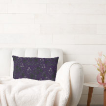 Gothic Floral Throw Pillow – Midnight Watercolors