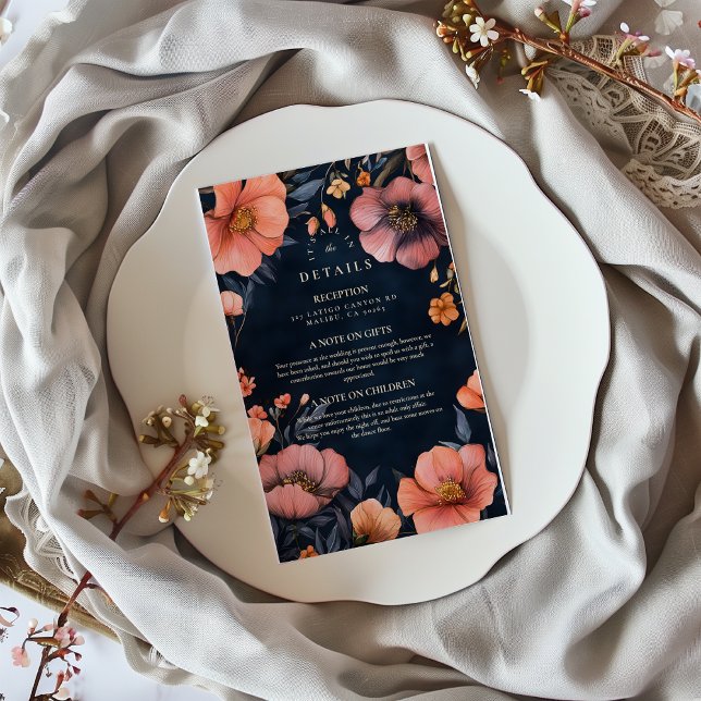 Gothic Floral Wedding Elegance Enclosure Card (Creator Uploaded)