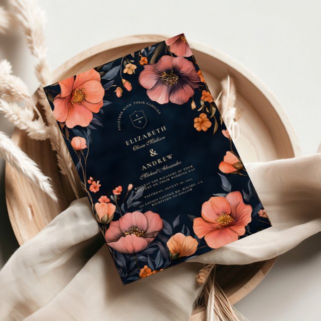 Gothic Floral Wedding Elegance Invitation (Creator Uploaded)
