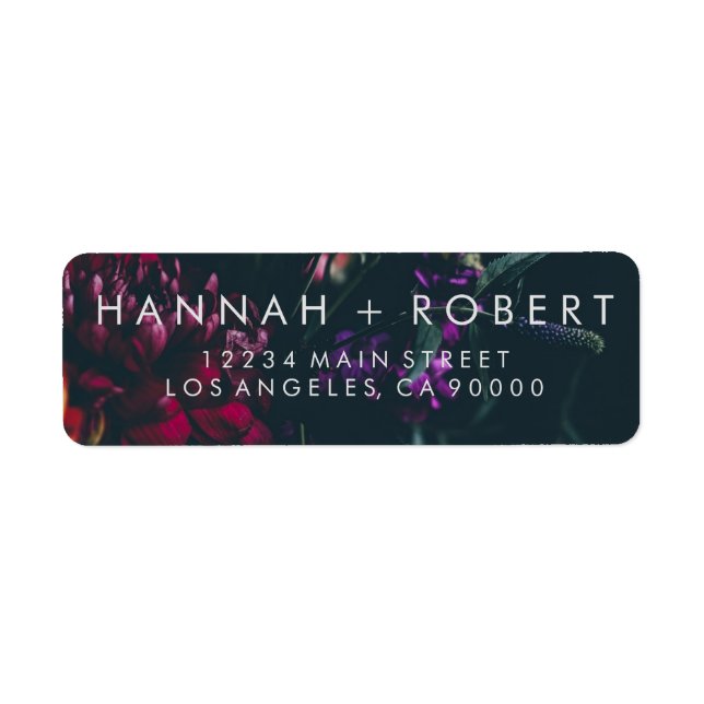 Gothic Floral Wedding Labels (Front)