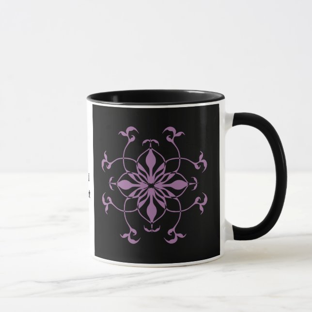 Gothic flower purple and black mug (Right)