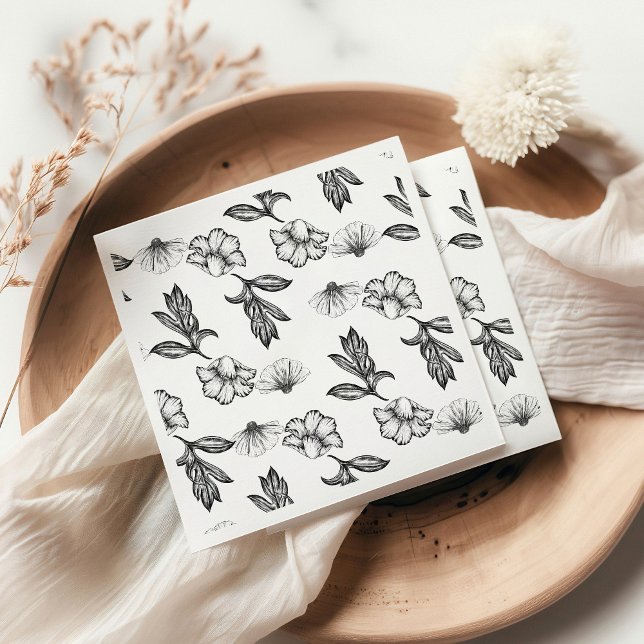 Gothic Flower tattoo Baby Shower Napkin (Creator Uploaded)