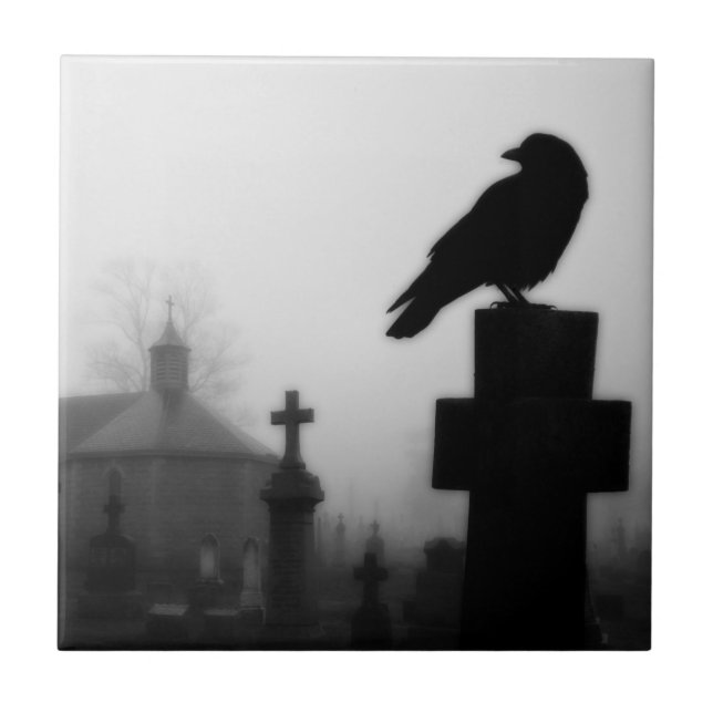 Gothic Fog And Crow Tile (Front)