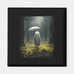 Gothic Forest Vintage Floral Ghost Halloween Haunt Magnet