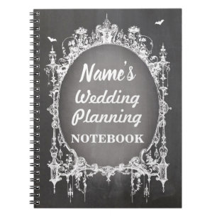 Gothic Frame Chalk Notebook Wedding Planning Note