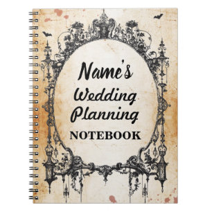Gothic Frame Cream Notebook Wedding Planning Note