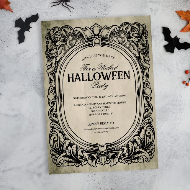 Gothic Frame Halloween Party Invitation (Creator Uploaded)