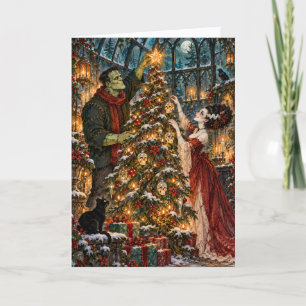 Gothic Frankenstein & Bride Creepmas Holiday Gift Card
