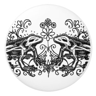 Gothic Frog Ceramic Knob